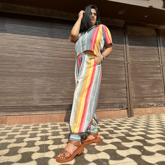 MULTICOLOURED AFGHANI CO-ORD SET